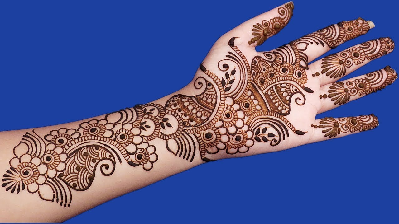 Simple Arabic Mehndi Design For Hands - Step by Step ...